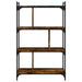 Bibliotecă cu 4 niveluri, stejar fumuriu, 76x32x123 cm, lemn - WALTI WALTI