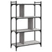Bibliotecă cu 4 niveluri gri sonoma 76x32x123 cm lemn compozit - WALTI WALTI