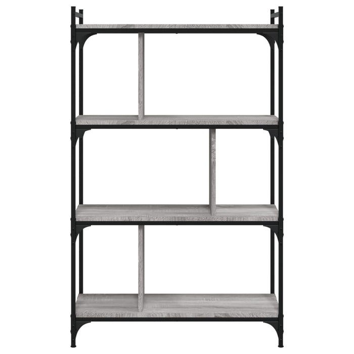 Bibliotecă cu 4 niveluri gri sonoma 76x32x123 cm lemn compozit - WALTI WALTI