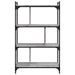 Bibliotecă cu 4 niveluri gri sonoma 76x32x123 cm lemn compozit - WALTI WALTI