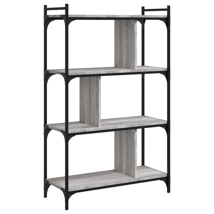 Bibliotecă cu 4 niveluri gri sonoma 76x32x123 cm lemn compozit - WALTI WALTI