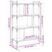 Bibliotecă cu 4 niveluri gri sonoma 76x32x123 cm lemn compozit - WALTI WALTI