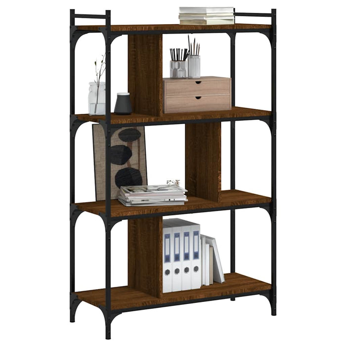 Bibliotecă cu 4 niveluri stejar maro 76x32x123 cm lemn compozit - WALTI WALTI