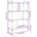 Bibliotecă cu 4 niveluri stejar maro 76x32x123 cm lemn compozit - WALTI WALTI