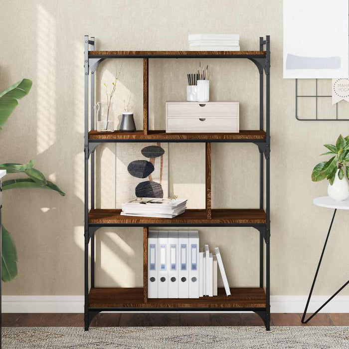 Bibliotecă cu 4 niveluri stejar maro 76x32x123 cm lemn compozit - WALTI WALTI