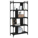 Bibliotecă cu 5 niveluri, negru, 76x32x158 cm, lemn prelucrat - WALTI WALTI