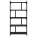 Bibliotecă cu 5 niveluri, negru, 76x32x158 cm, lemn prelucrat - WALTI WALTI