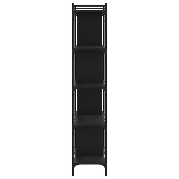 Bibliotecă cu 5 niveluri, negru, 76x32x158 cm, lemn prelucrat - WALTI WALTI
