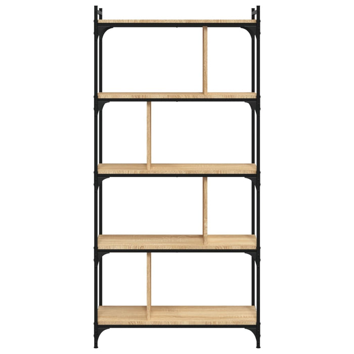 Bibliotecă cu 5 niveluri, stejar sonoma, 76x32x158 cm, lemn WALTI