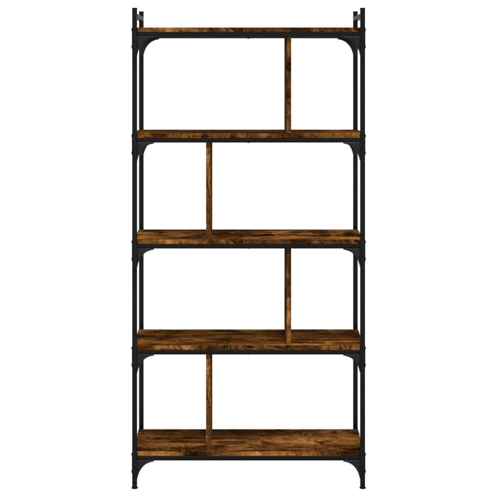 Bibliotecă cu 5 niveluri, stejar fumuriu, 76x32x158 cm, lemn - WALTI WALTI
