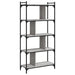 Bibliotecă cu 5 niveluri gri sonoma 76x32x158 cm lemn compozit - WALTI WALTI