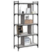 Bibliotecă cu 5 niveluri gri sonoma 76x32x158 cm lemn compozit - WALTI WALTI