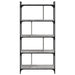 Bibliotecă cu 5 niveluri gri sonoma 76x32x158 cm lemn compozit - WALTI WALTI