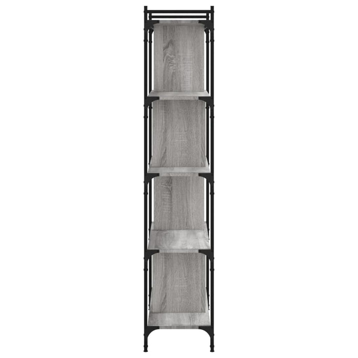 Bibliotecă cu 5 niveluri gri sonoma 76x32x158 cm lemn compozit - WALTI WALTI