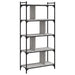 Bibliotecă cu 5 niveluri gri sonoma 76x32x158 cm lemn compozit - WALTI WALTI