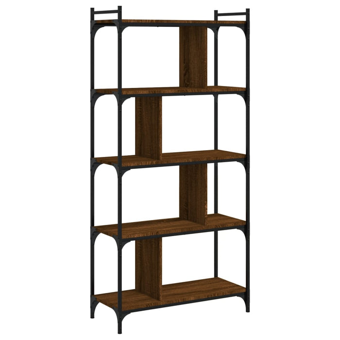 Bibliotecă cu 5 niveluri stejar maro 76x32x158 cm lemn compozit - WALTI WALTI