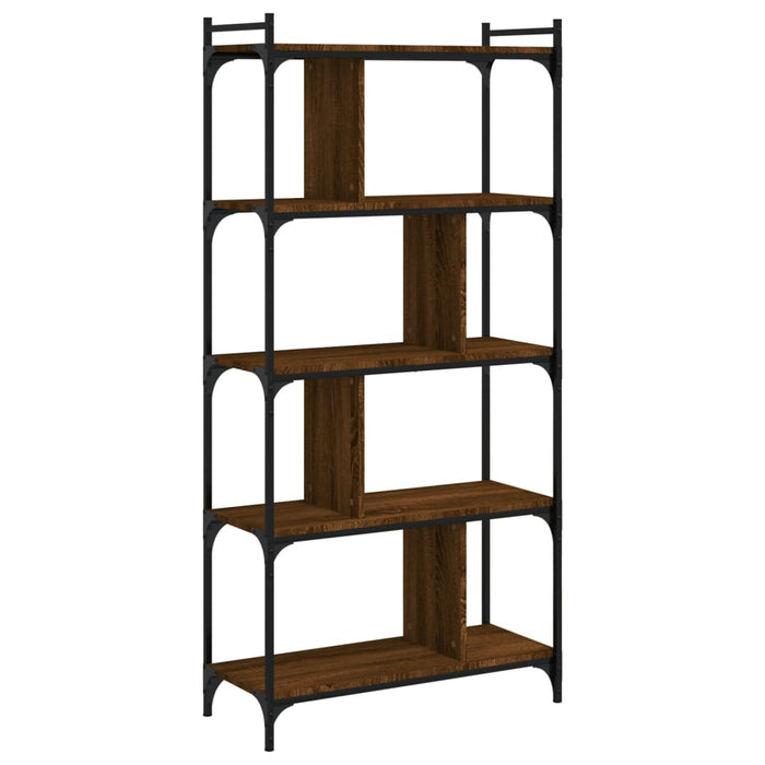Bibliotecă cu 5 niveluri stejar maro 76x32x158 cm lemn compozit - WALTI WALTI