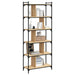 Bibliotecă cu 6 niveluri, stejar sonoma, 76x32x192 cm, lemn - WALTI WALTI