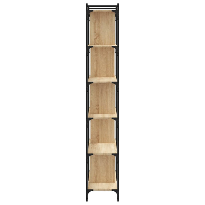 Bibliotecă cu 6 niveluri, stejar sonoma, 76x32x192 cm, lemn - WALTI WALTI