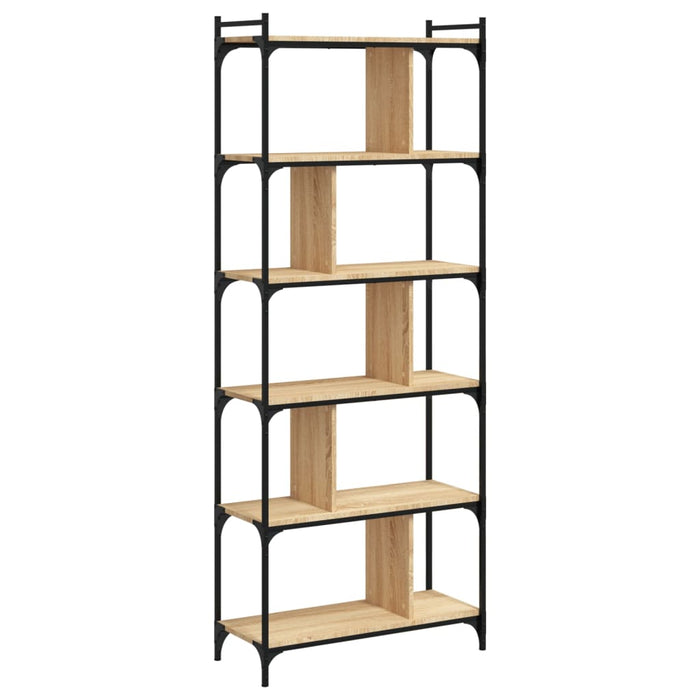 Bibliotecă cu 6 niveluri, stejar sonoma, 76x32x192 cm, lemn - WALTI WALTI