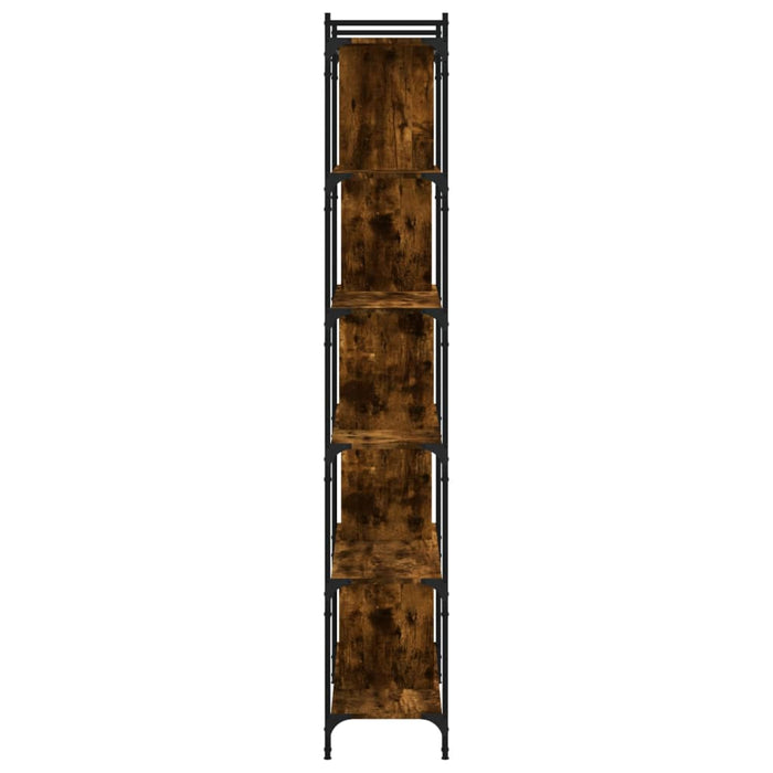 Bibliotecă cu 6 niveluri, stejar fumuriu, 76x32x192 cm, lemn - WALTI WALTI
