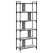 Bibliotecă cu 6 niveluri gri sonoma 76x32x192 cm lemn compozit - WALTI WALTI