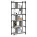Bibliotecă cu 6 niveluri gri sonoma 76x32x192 cm lemn compozit - WALTI WALTI