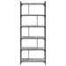 Bibliotecă cu 6 niveluri gri sonoma 76x32x192 cm lemn compozit - WALTI WALTI