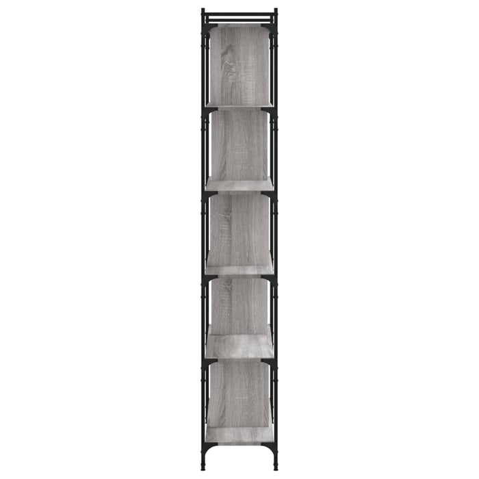 Bibliotecă cu 6 niveluri gri sonoma 76x32x192 cm lemn compozit - WALTI WALTI