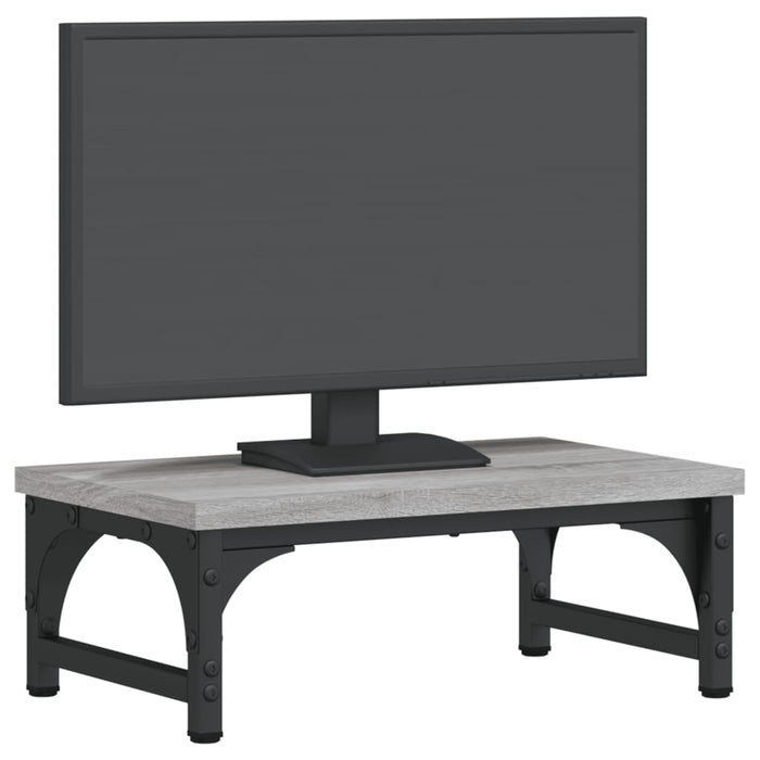 Suport pentru monitor, gri sonoma, 37x23x14 cm, lemn compozit WALTI