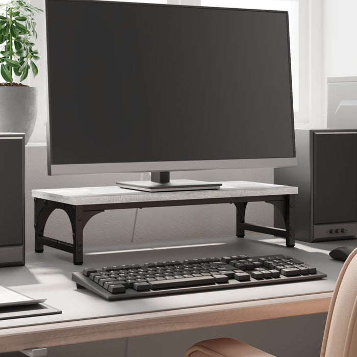 Suport pentru monitor, gri sonoma, 55x23x14 cm, lemn compozit - WALTI WALTI