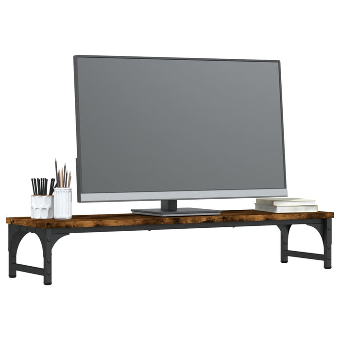 Suport de monitor, stejar fumuriu, 85x23x15,5 cm, lemn compozit WALTI