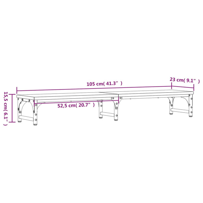 Suport de monitor stejar sonoma 105x23x15,5 cm lemn compozit - WALTI WALTI