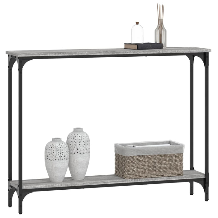 Măsuță consolă, gri sonoma, 100x22,5x75 cm, lemn prelucrat WALTI