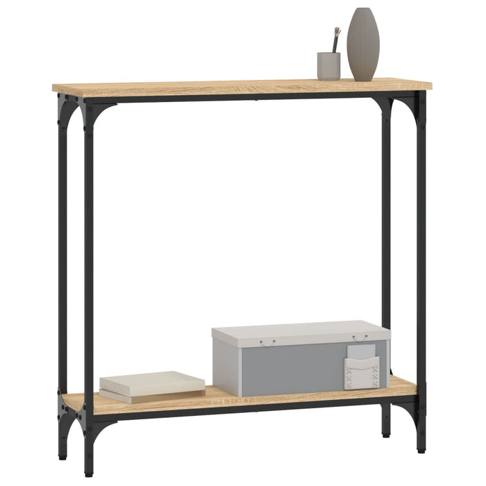 Masă consolă din stejar Sonoma, 75x22,5x75 cm, lemn stratificat WALTI