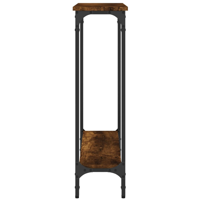 Măsuță consolă, stejar fumuriu, 75x22,5x75 cm, lemn prelucrat - WALTI WALTI