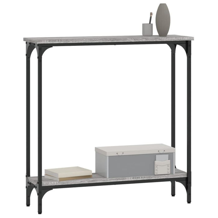 Măsuță consolă, gri sonoma, 75x22,5x75 cm, lemn prelucrat WALTI