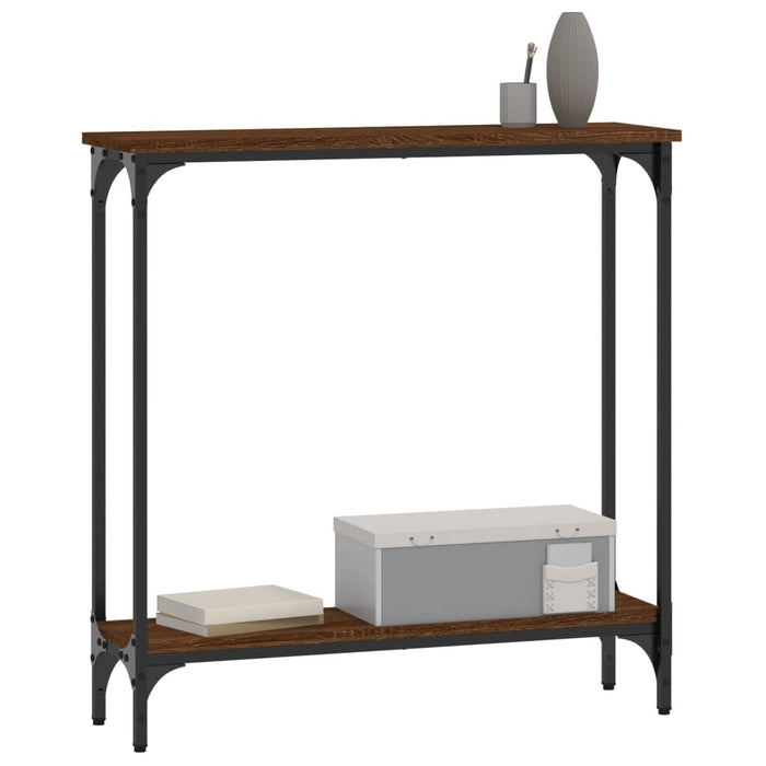 Măsuță consolă, stejar maro, 75x22,5x75 cm, lemn prelucrat WALTI
