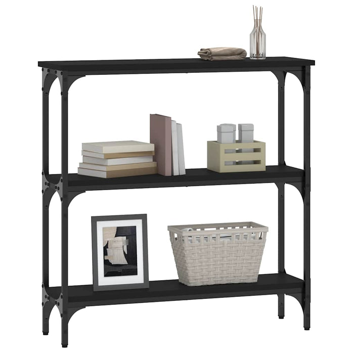 Masă consolă, negru, 75x22,5x75 cm, lemn prelucrat - WALTI WALTI