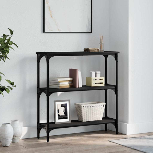 Masă consolă, negru, 75x22,5x75 cm, lemn prelucrat - WALTI WALTI