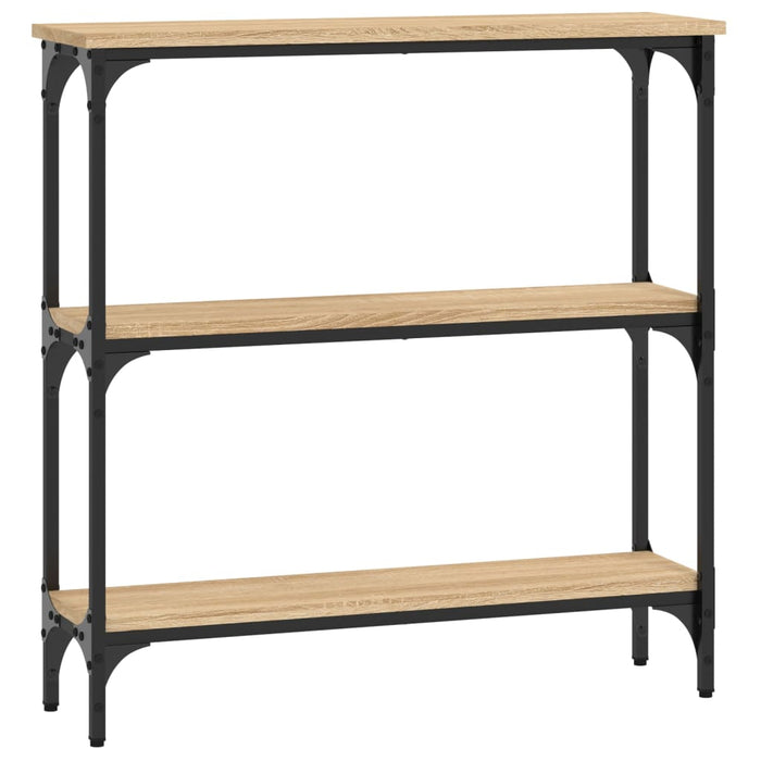 Masă consolă din stejar Sonoma, 75x22,5x75 cm, lemn stratificat WALTI