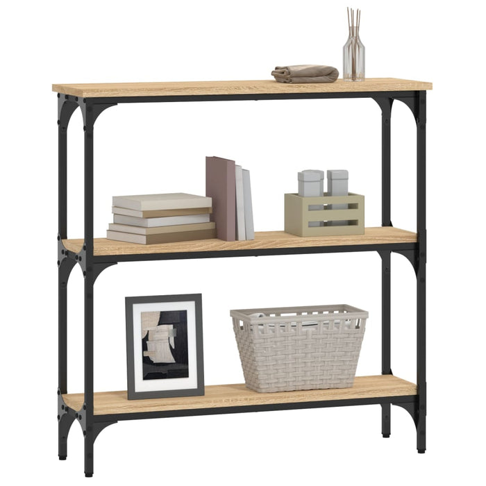Masă consolă din stejar Sonoma, 75x22,5x75 cm, lemn stratificat WALTI