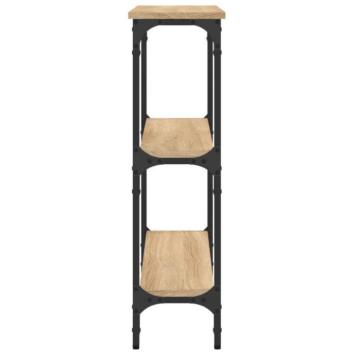Masă consolă din stejar Sonoma, 75x22,5x75 cm, lemn stratificat WALTI