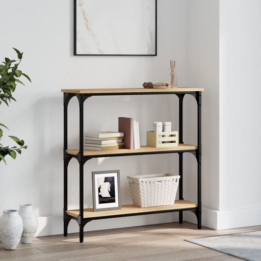 Masă consolă din stejar Sonoma, 75x22,5x75 cm, lemn stratificat - WALTI WALTI