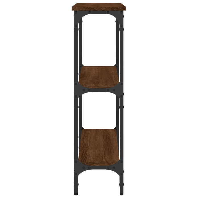 Măsuță consolă, stejar maro, 75x22,5x75 cm, lemn prelucrat WALTI
