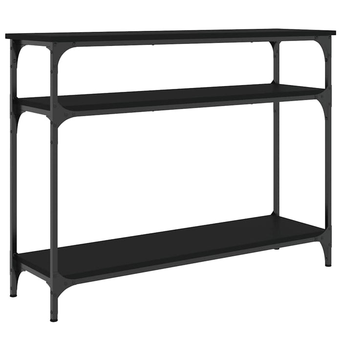 Măsuță consolă, negru, 100x29x75 cm, lemn compozit WALTI