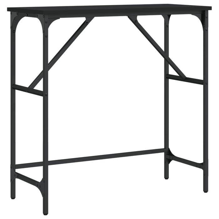 Masă consolă, negru, 75x32x75 cm, lemn prelucrat WALTI