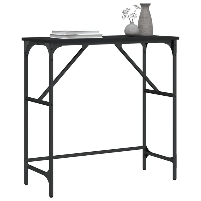 Masă consolă, negru, 75x32x75 cm, lemn prelucrat WALTI