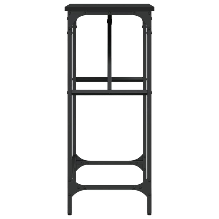 Masă consolă, negru, 75x32x75 cm, lemn prelucrat WALTI