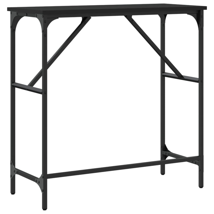 Masă consolă, negru, 75x32x75 cm, lemn prelucrat WALTI